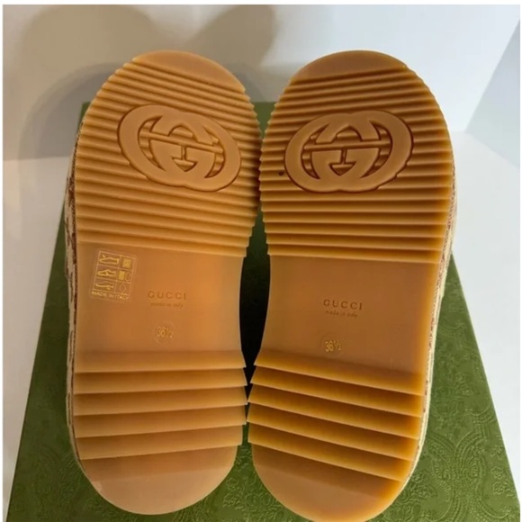 Canvas GG Monogram Angelina Platform Slide Sandals - Picture 4 of 6